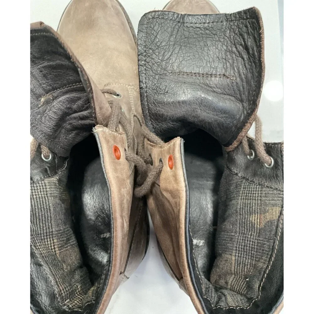 Bata Men’s Leather Lace-Up Combat Boots Size 45